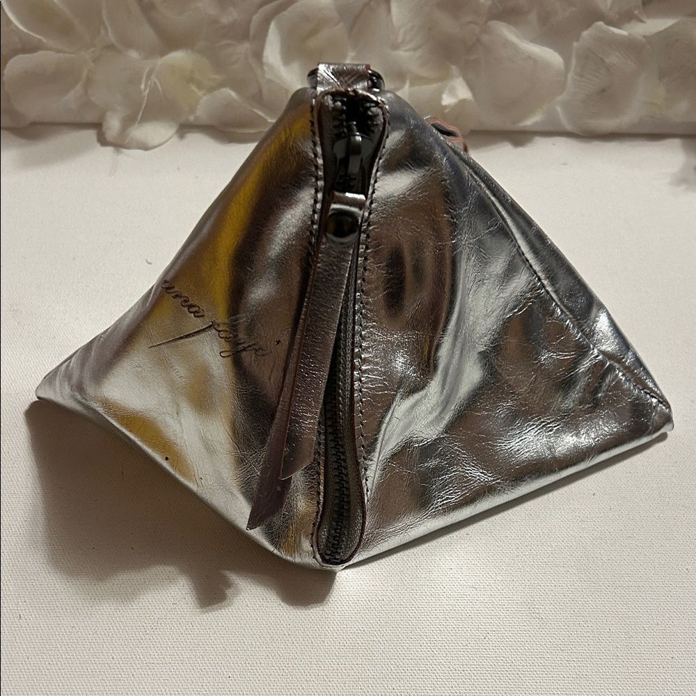 Elegant Silver Wristlet Clutch